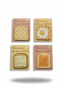 Toast Sticky Notes Set - Bread Themed Memo Pads