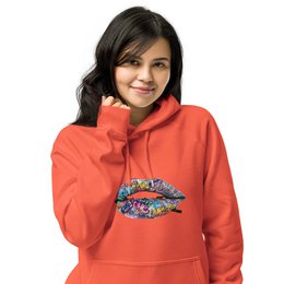 Lipstickjungle unisex økologisk raglan hættetrøje