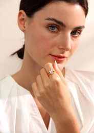 Ivanka - Baguette Crystal Ring Band