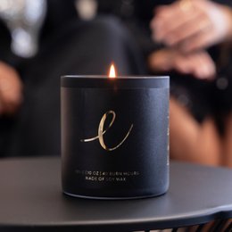 Vela perfumada con joyas - almizcle blanco - tarro blanco grande