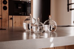 Oil lamp Round chrome M