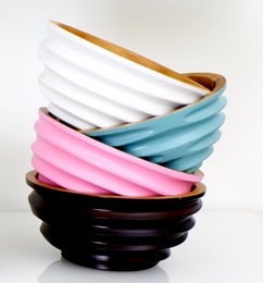 Wooden bowl - fruit bowl - salad bowl - model Twist - choco - different sizes
