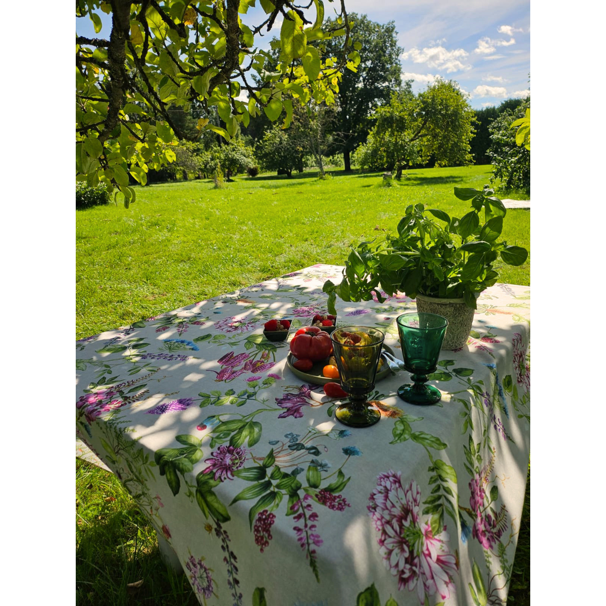 Rectangular Tablecloth, Poly-cotton Mix, Printed | Botanico