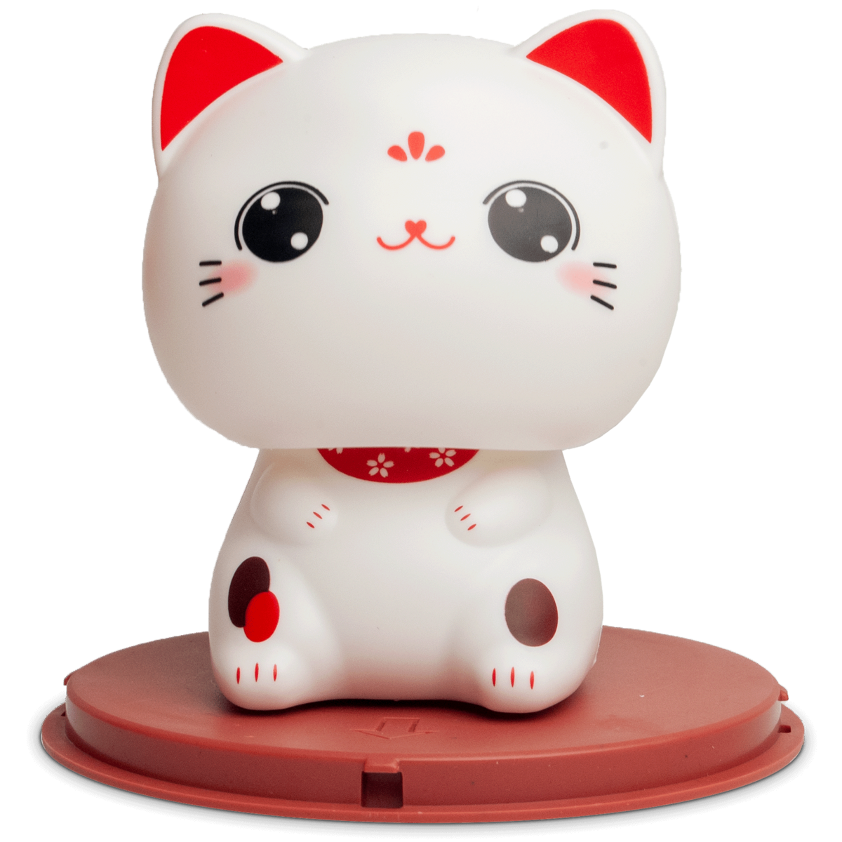 Edo Lucky Cat Solar, 10x10cm, Eyes Open