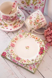 Porcelain dessert plate Peony 19,5 cm Isabelle Rose