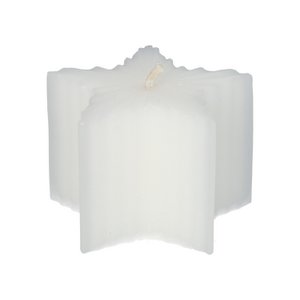 Candle white star in craft box