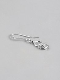 Drop øreringe | Dingler CZ Sterling Sølvbelagt | Rhodium
