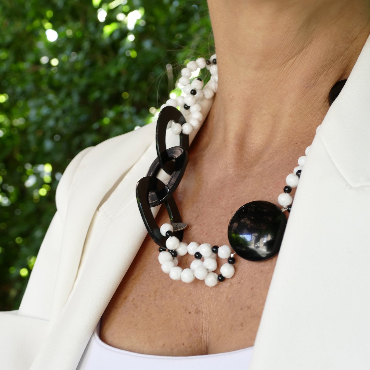 Pedrita ketting zwart-wit