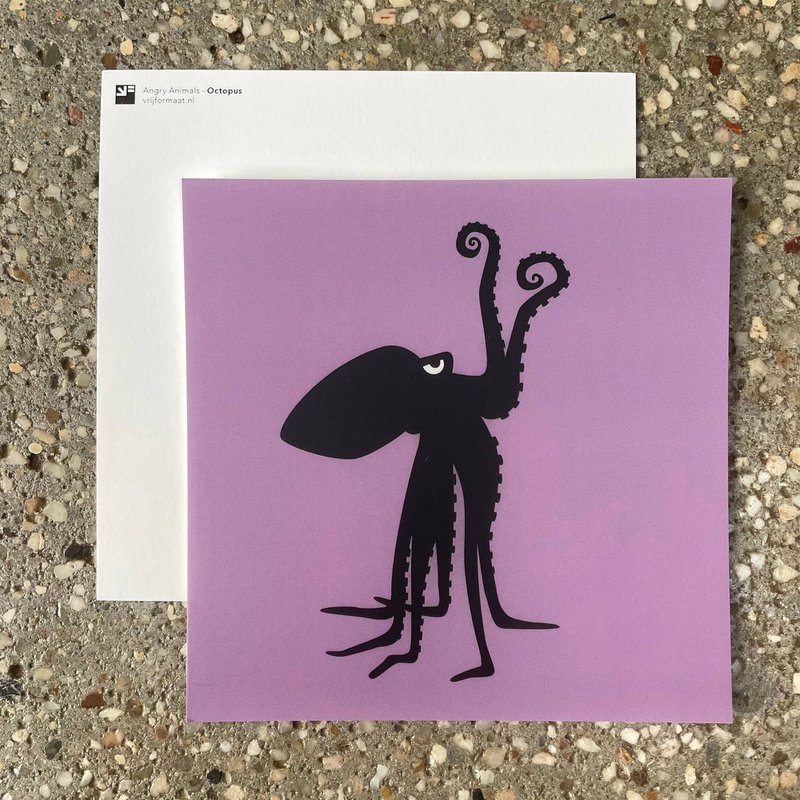 postcard - Octopus (Angry Animals)