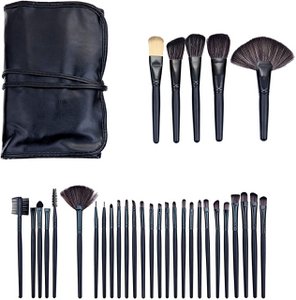 Set of 32 black brushes