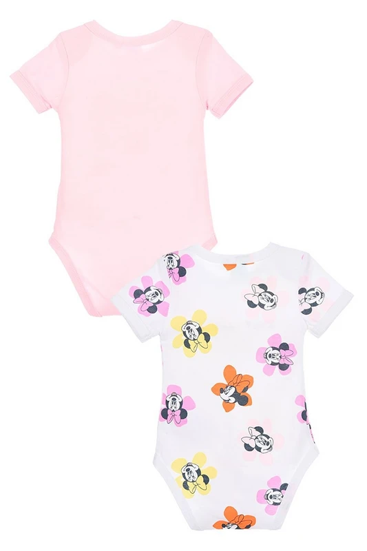 Zestaw 2 body niemowlęcych, Minnie i kwiatki