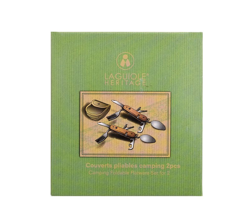 LAGUIOLE HERITAGE Juego de 2 cubiertos multifuncionales plegables