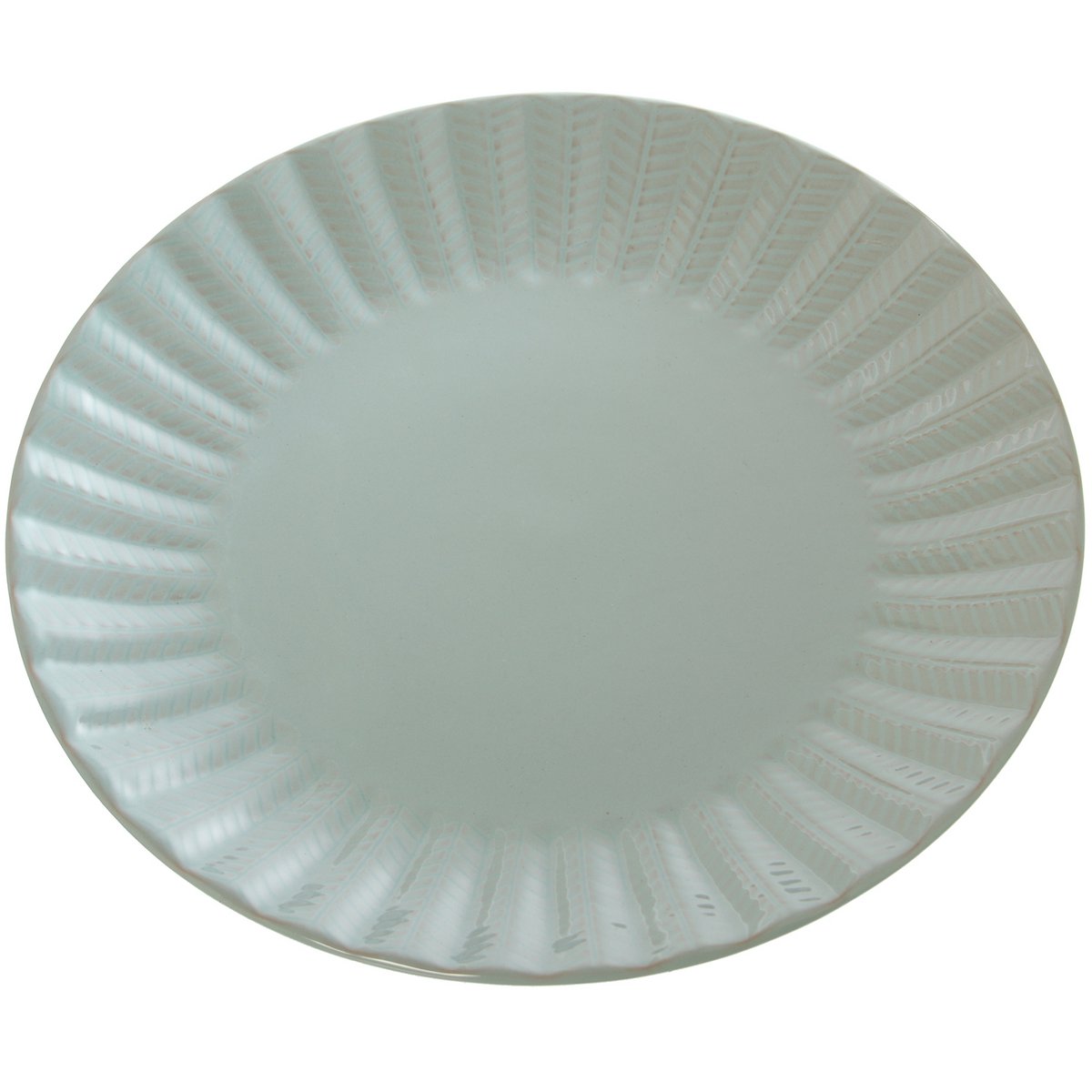 GREEN CERAMIC FLAT PLATE °27X2.8CM CU7321