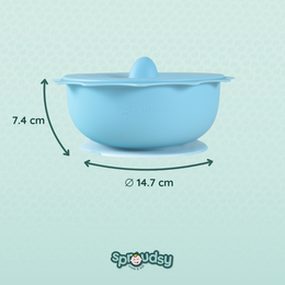Baby bowl with suction cup – Clouds