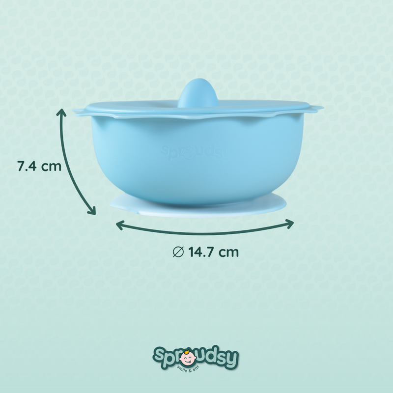 Baby bowl with suction cup – Clouds