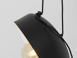 Lampe suspendue POPO FLAT L 6 - noir
