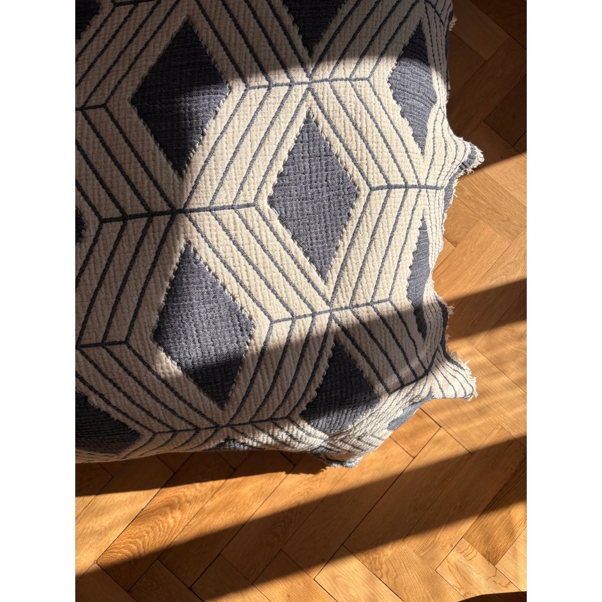 Muslin blanket - blue and white - 2.20 x 2.50 m FAIR