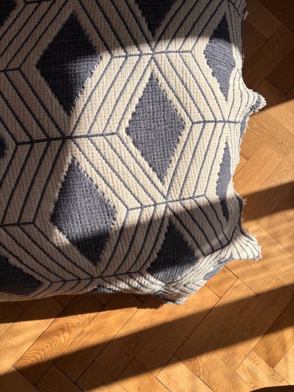 Muslin blanket - blue and white - 2.20 x 2.50 m FAIR