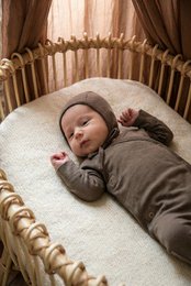 Uld playsuit / romper suit - Merino uld - Valnød