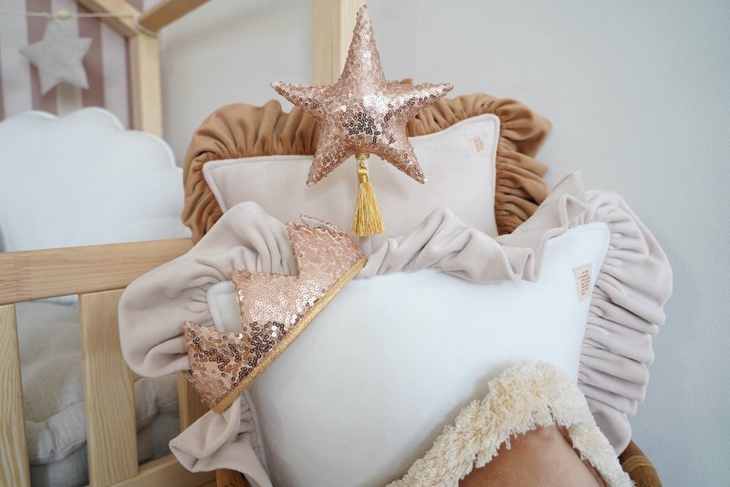 Eventyrlig krone og tryllestav tryllesæt "Rose Gold"