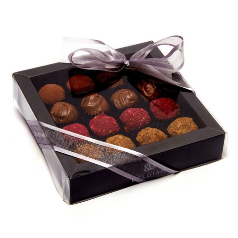 Geschenkbox mit belgischen Schokoladentrüffeln (Mix 2) 260 Grs