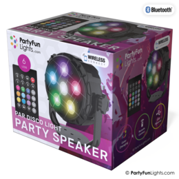6 LED - PAR - Disco Lamp - Party Speaker - with remote control