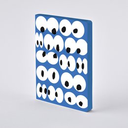 Les yeux sur toi - Graphique L | Carnet A5+ | Journal pointillé | Points de 3,5 mm | 256 pages numérotées | Papier Premium 120g | cuir recyclé | produit de manière durable en Allemagne