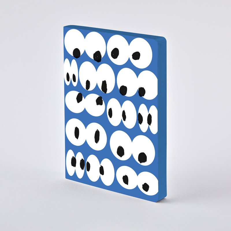Les yeux sur toi - Graphique L | Carnet A5+ | Journal pointillé | Points de 3,5 mm | 256 pages numérotées | Papier Premium 120g | cuir recyclé | produit de manière durable en Allemagne