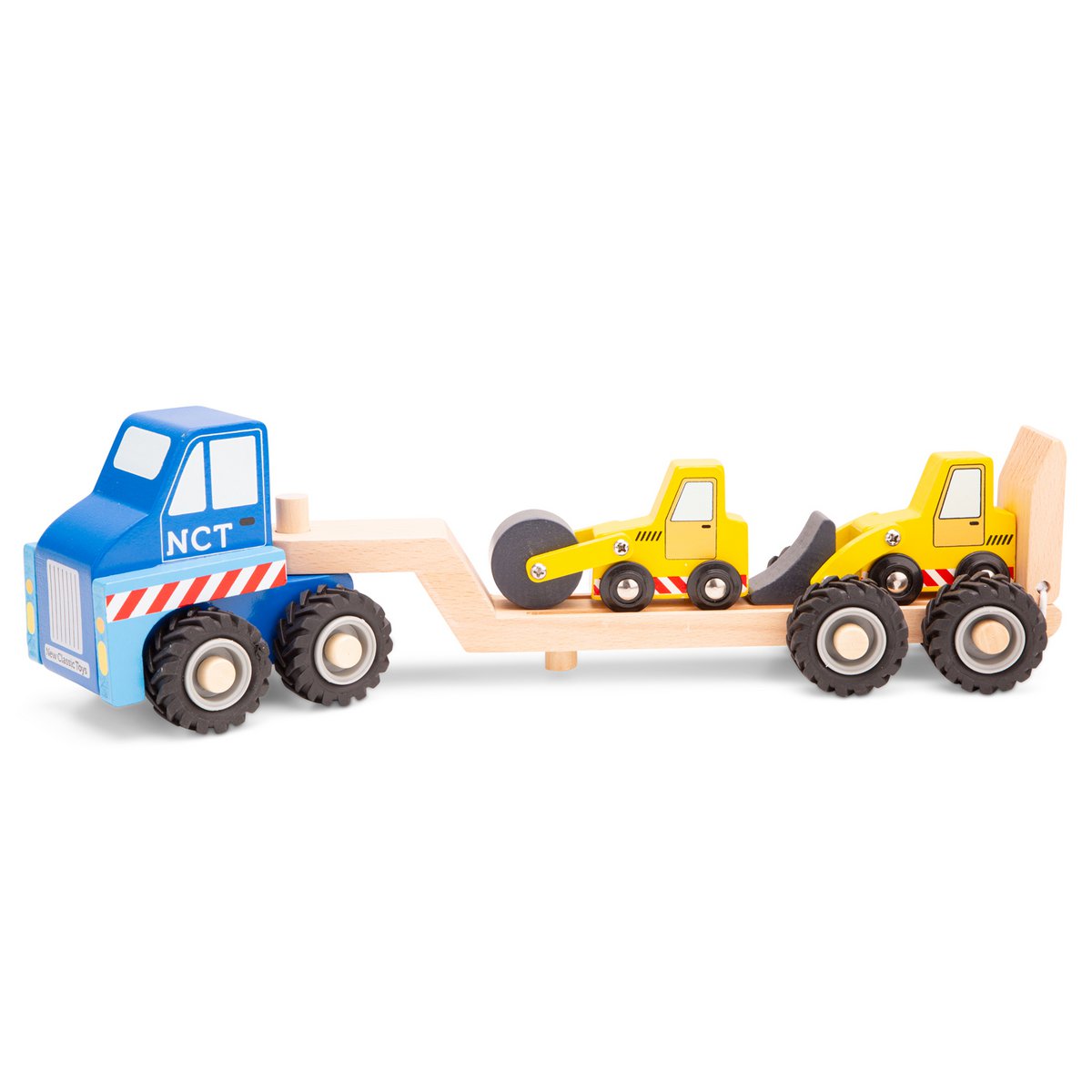 Autotransporter ha incontrato 2 bouwvoertuigen