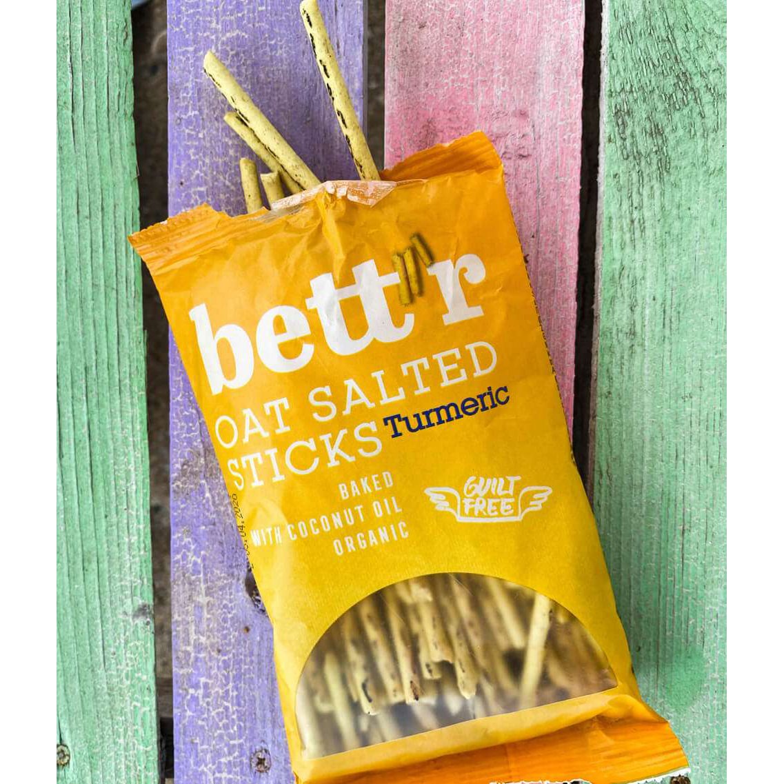 Oat Salted Sticks Turmeric, organic, Bett'r, 50g