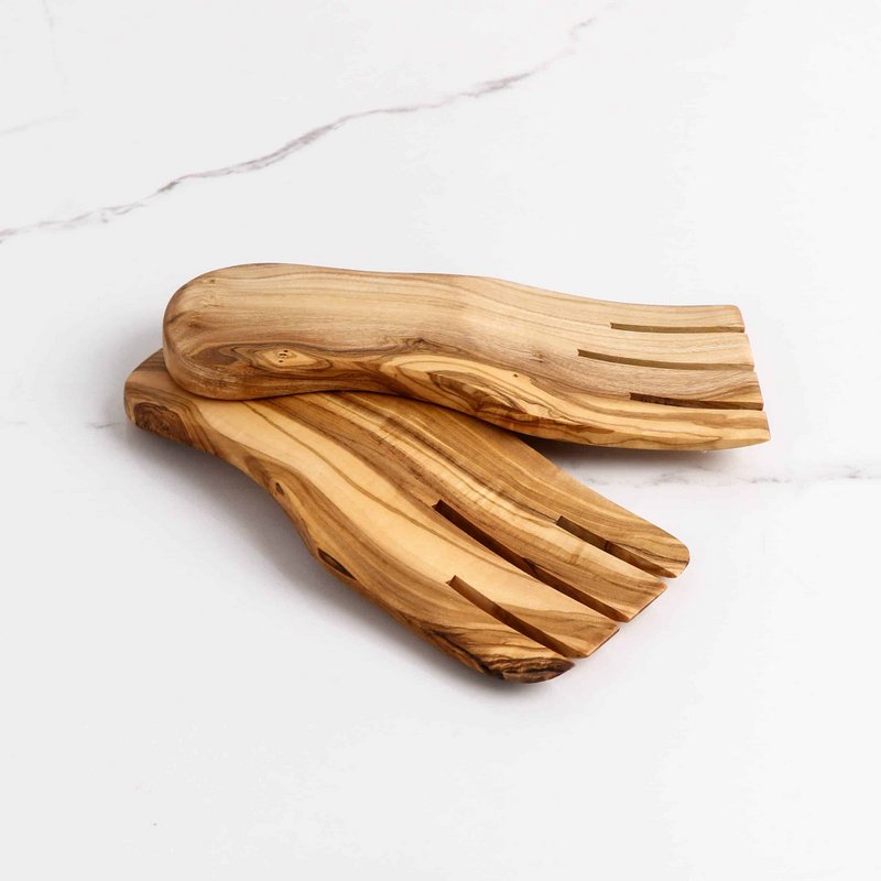 Olive Wood Salad Hands – Set of 2 – Handmade
