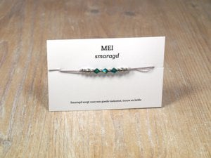per stuk. Geboortesteen armbandjes swarovski rvs