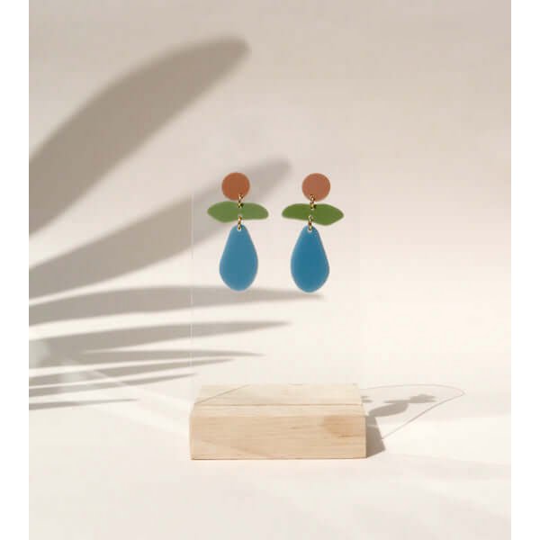 Aquarium statement earrings
