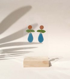 Aquarium statement earrings