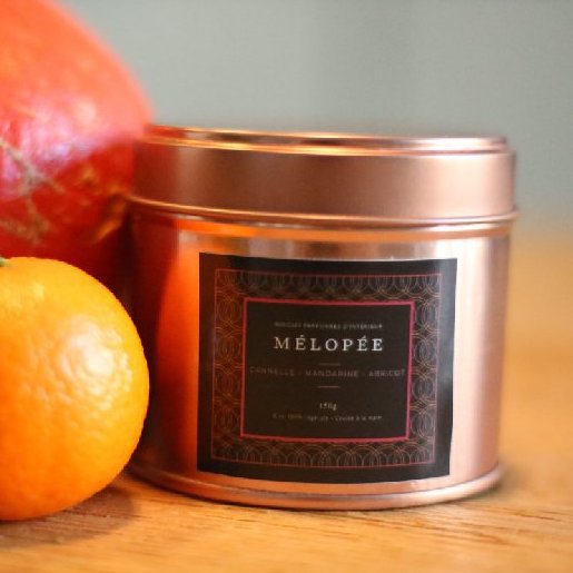 MELOPEE Cinnamon, mandarin and apricot blossom small candle