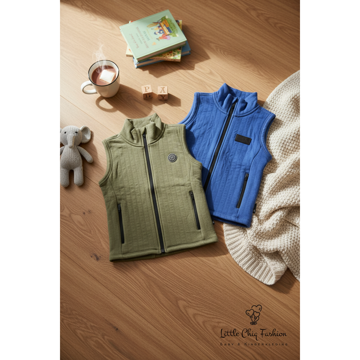 LEWYLOU NO4 Bodywarmer Blue – Premium Comfort – Luxury Streetwear