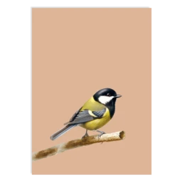 Postkarte Just Friends (great tit)