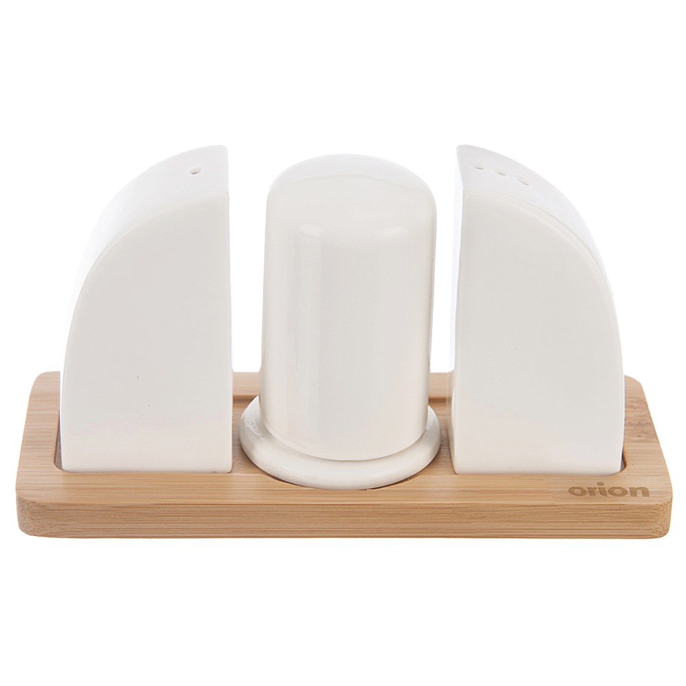 Zout- en peperschudders Porselein met stand Whiteline 4 PCS