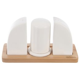 Porzellan mit Salz- und Pfefferschütteln mit Ständer WhiteLine 4 PCs