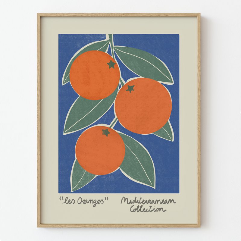 Mediterrane Kollektion – Orangen Kunstdruck