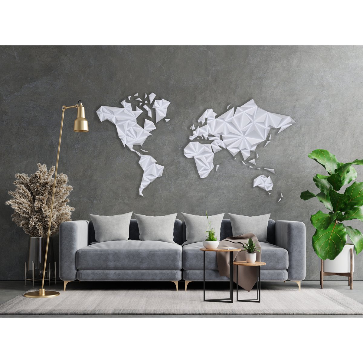 World Map - White