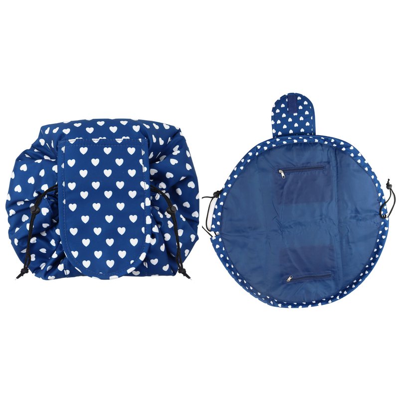 WS Snøre Makeup Taske Navy Hearts