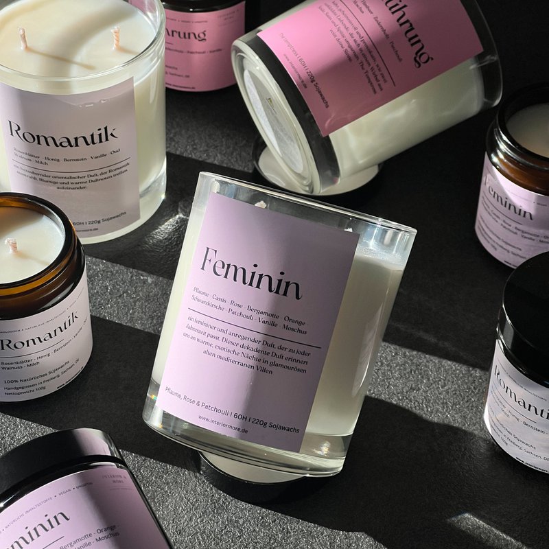 Vela perfumada femenina del día de San Valentín
