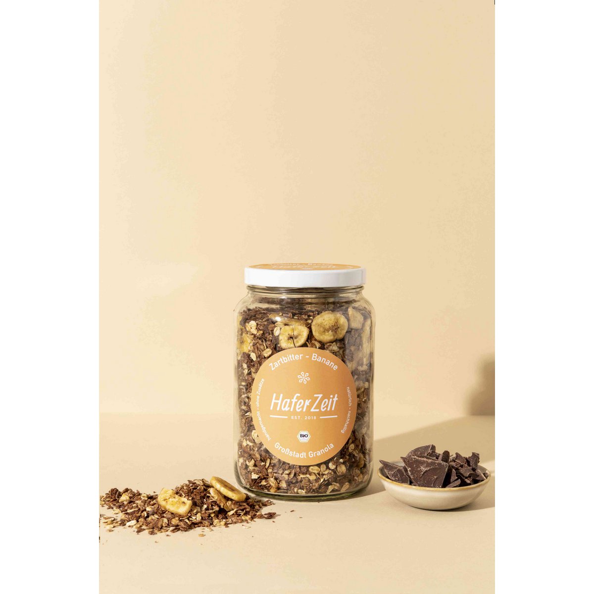 Banana scura con granola biologica