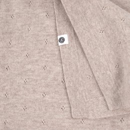 Woll -Babydecke / Kinderdecke / Wickeldecke - Pointelle gestrickt - Merinowol - Knoblauch