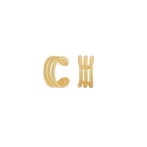 Gold Plated Triple Earcuffs
