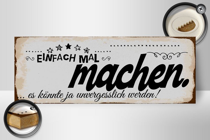 Wooden sign saying 27x10 cm Just do it, it could be unforgettable