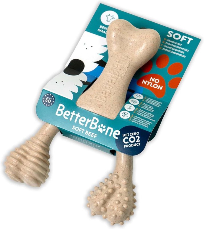 BetterBone Dogs Tewing Bones - Lille blød oksekød (uden nylon, CO2 neutralt lavet i Europa)