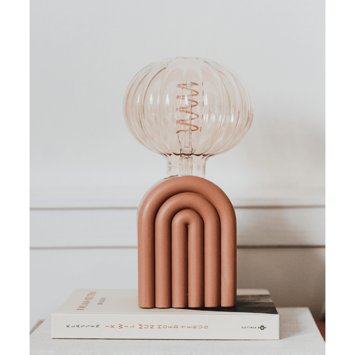 Lampada da tavolo Arcobaleno in terracotta