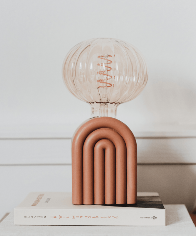 Lampada da tavolo Arcobaleno in terracotta